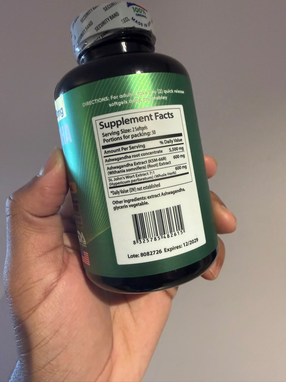 ASHWAGANDHA SUPLEMENTO NATURAL
