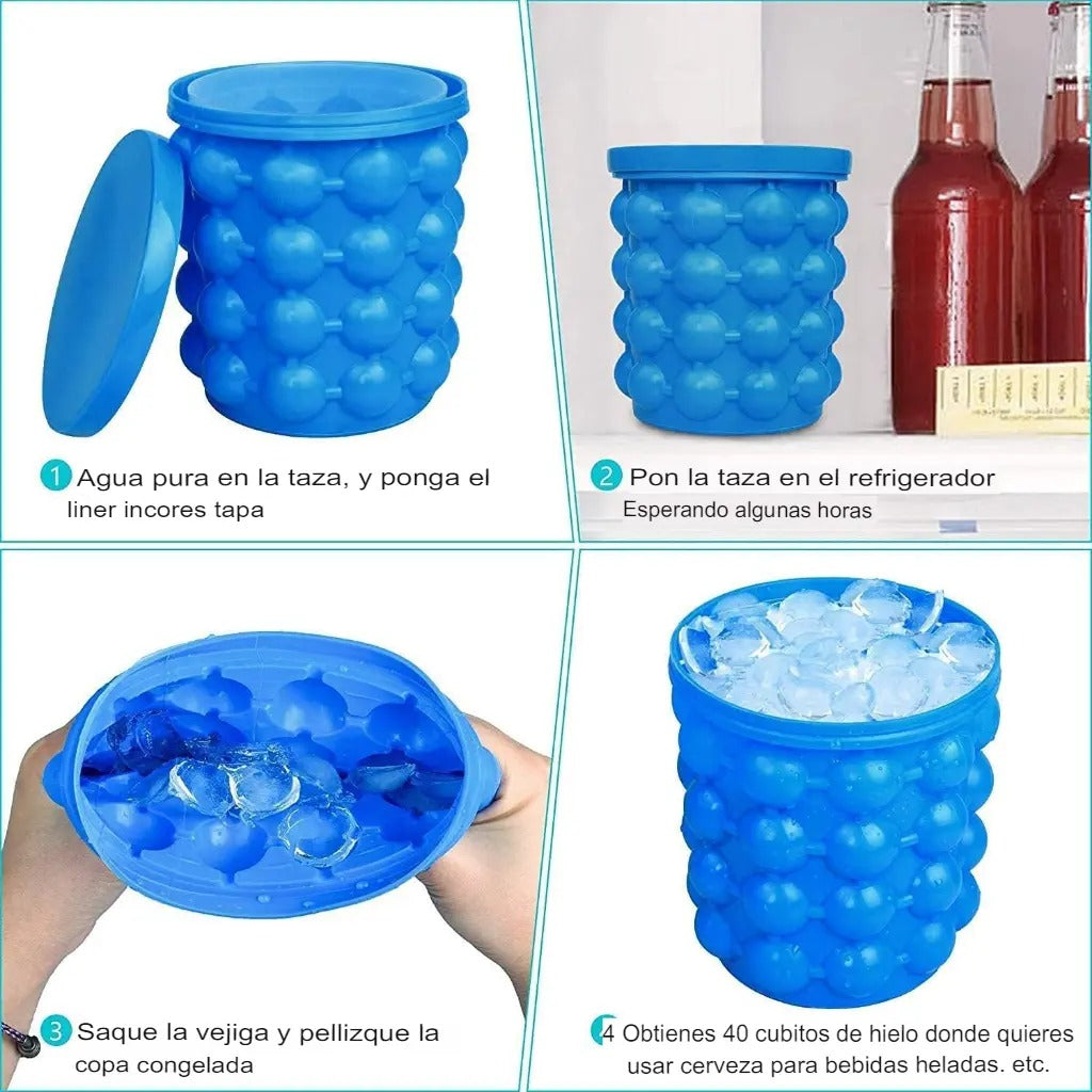 Molde Siliconado Para Cubos De Hielo